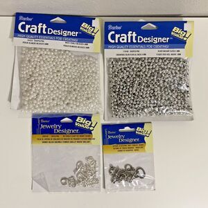 Darice Jewelry Designer Mixed Lot of Beads & Clasps Jewelry Making 4 pkgs NEW